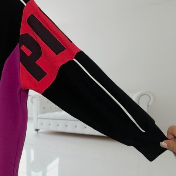 Victoria’s Secret PINK Colorblock Quarter Zip Sweatshirt Curve Hem XS - Picture 7 of 16